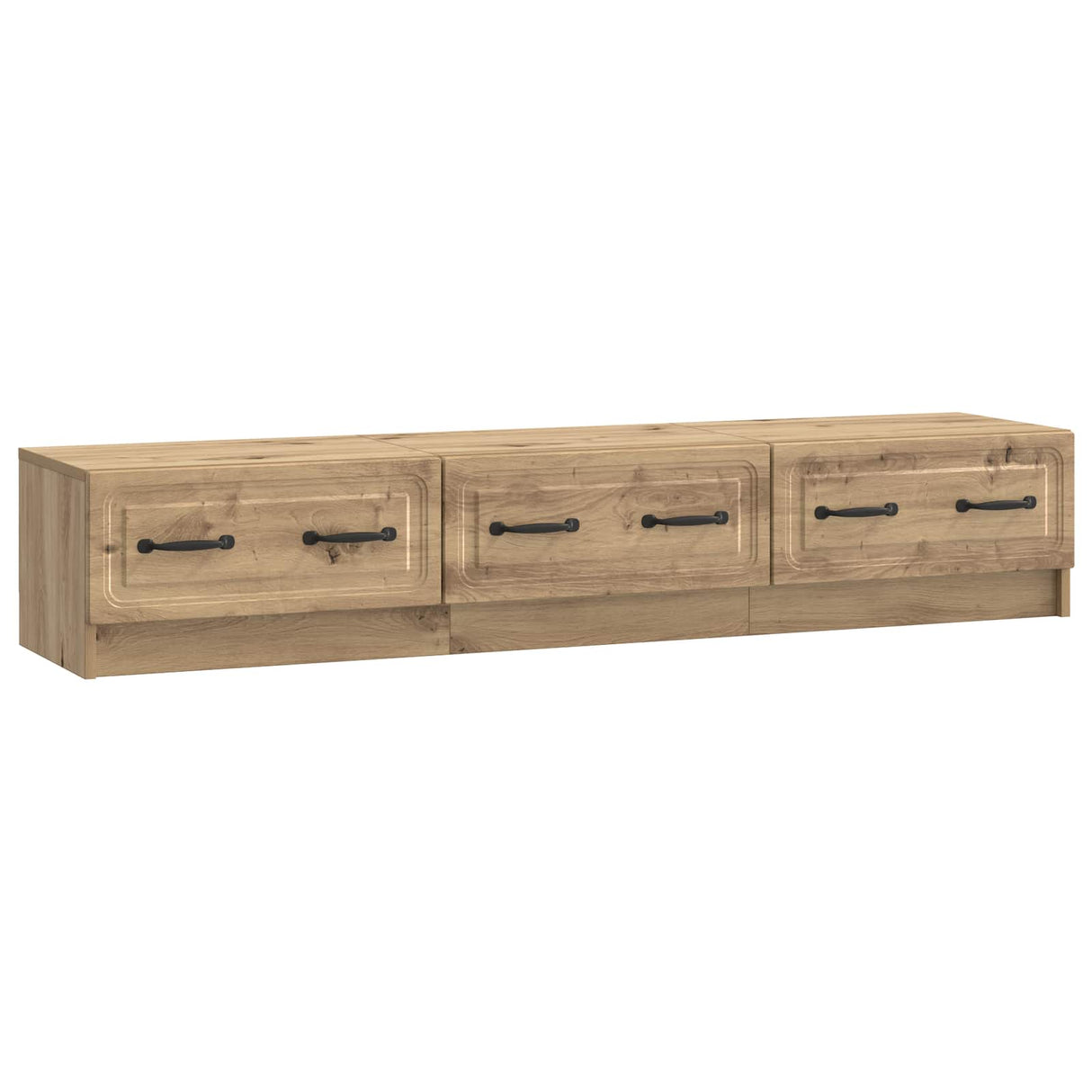 vidaXL TV Kast met lade Zwart 147 x 34,5 x 27 cm Bewerkt hout