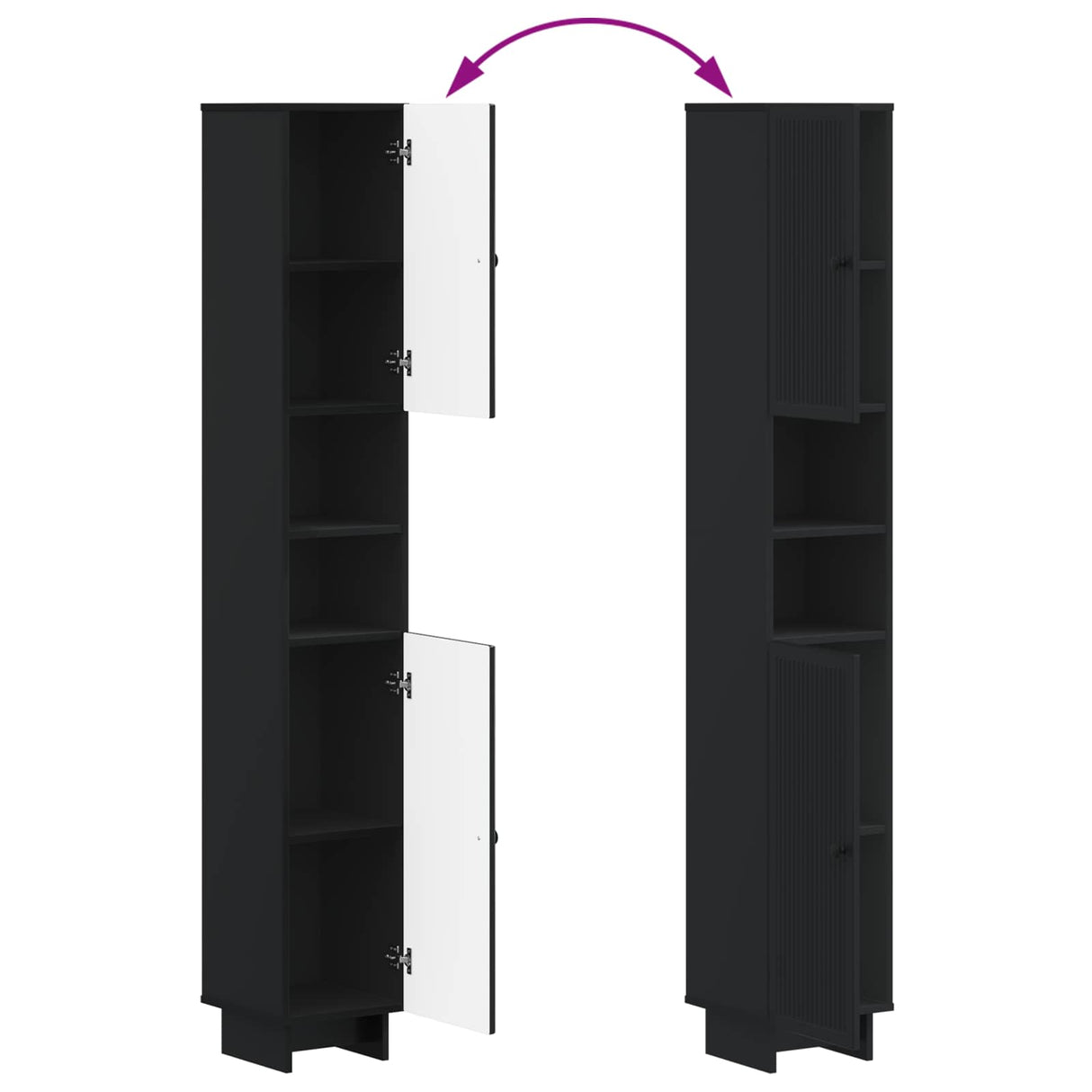 vidaXL Badkamerkast met Open Plank EDE Wit 30 x 31 x 190 cm