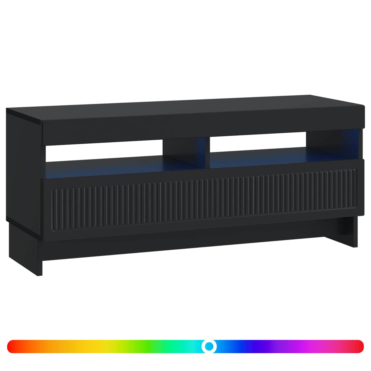 vidaXL LED tv-meubel Wit Bewerkt hout