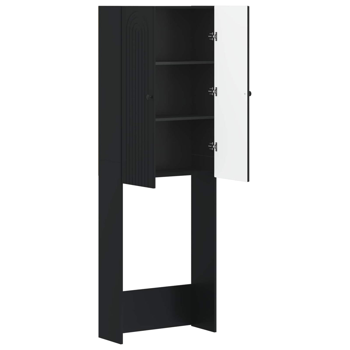 vidaXL Toiletkast ALKMAAR Wit 66 x 25,5 x 190 cm Bewerkt hout