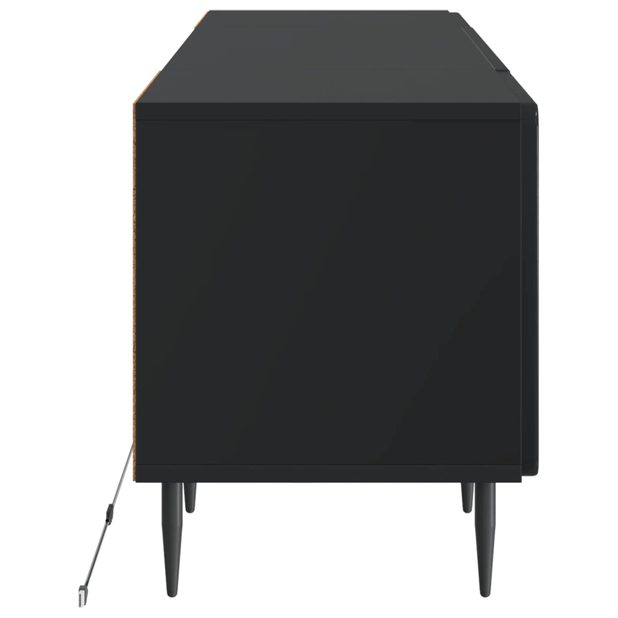 vidaXL LED tv-meubel Wit Bewerkt hout