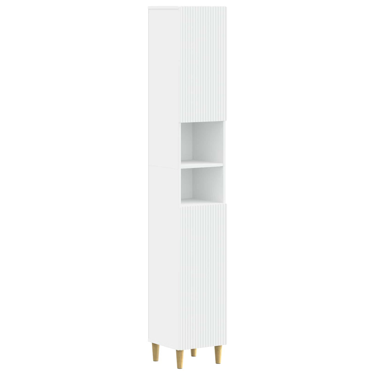 vidaXL Bathroom Cabinet with Open Shelf ARNHEM White 30 x 31 x 190 cm