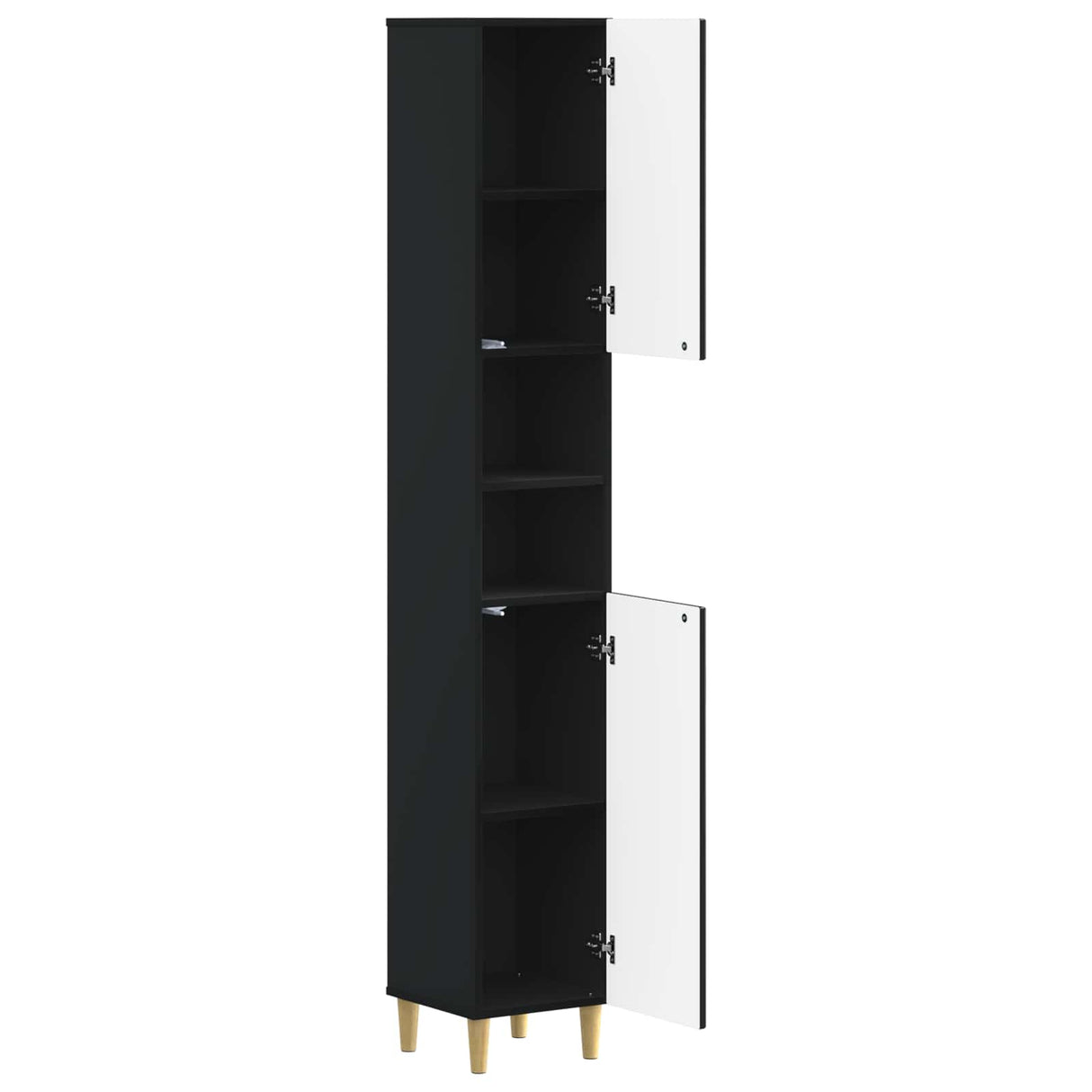 vidaXL Bathroom Cabinet with Open Shelf ARNHEM White 30 x 31 x 190 cm