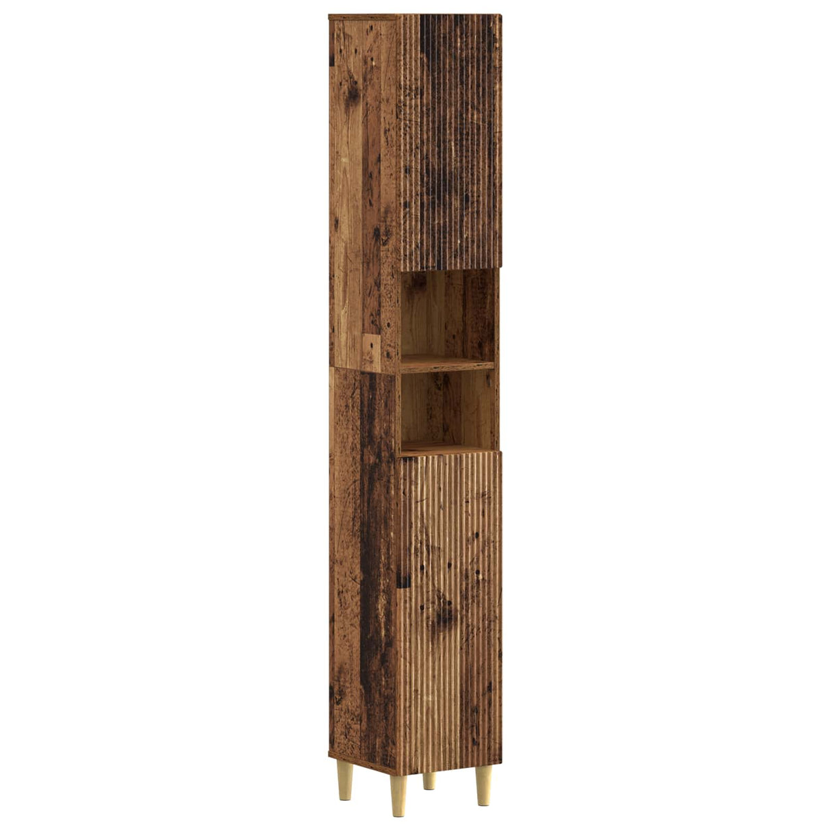 vidaXL Bathroom Cabinet with Open Shelf ARNHEM White 30 x 31 x 190 cm