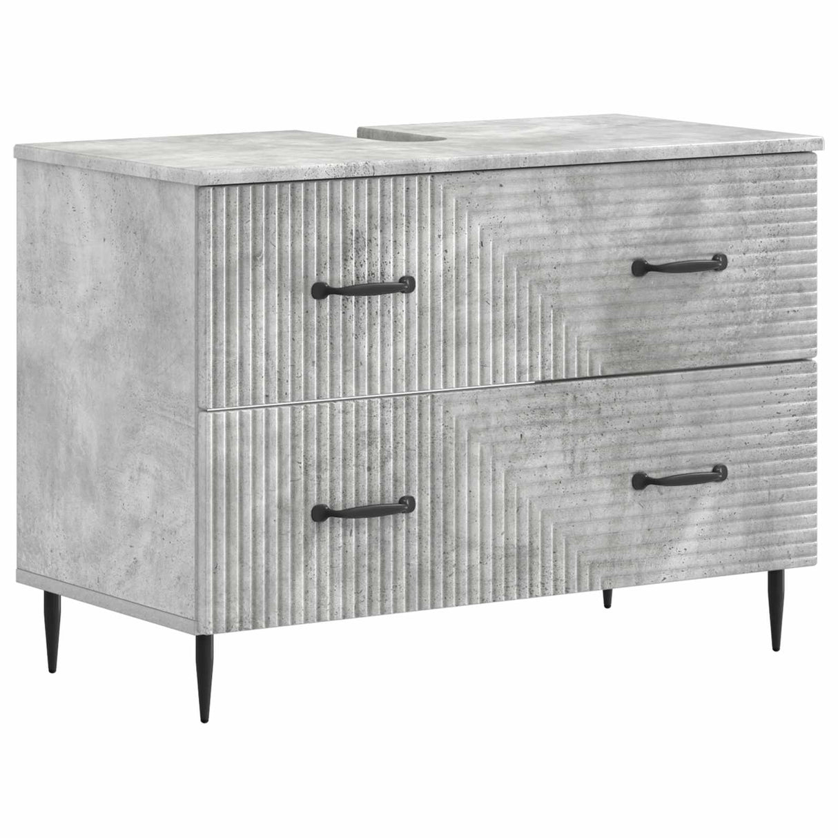 vidaXL Wastafel kabinet voor de badkamer HAARLEM Wit 82 x 41 x 58,5 cm