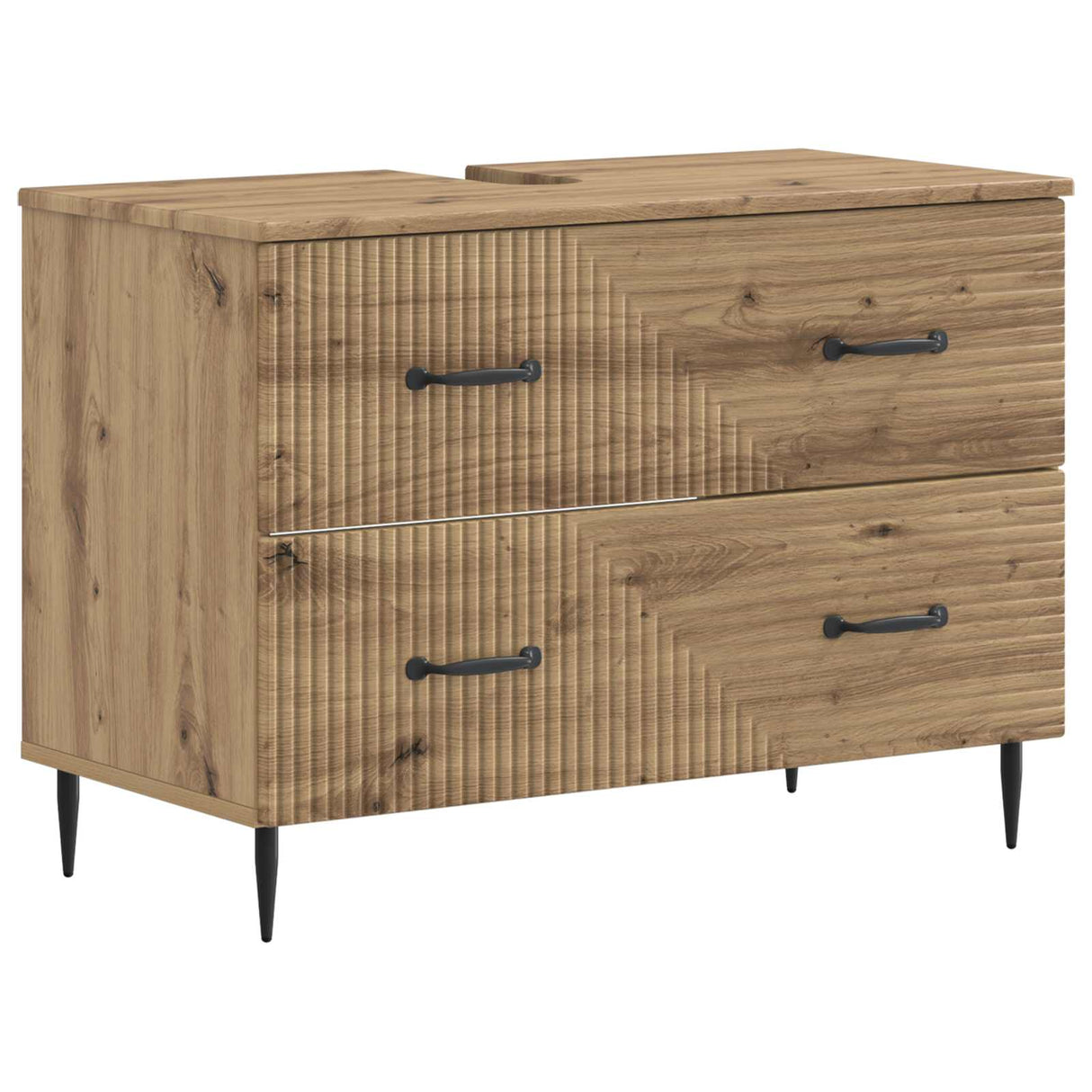 vidaXL Wastafel kabinet voor de badkamer HAARLEM Wit 82 x 41 x 58,5 cm