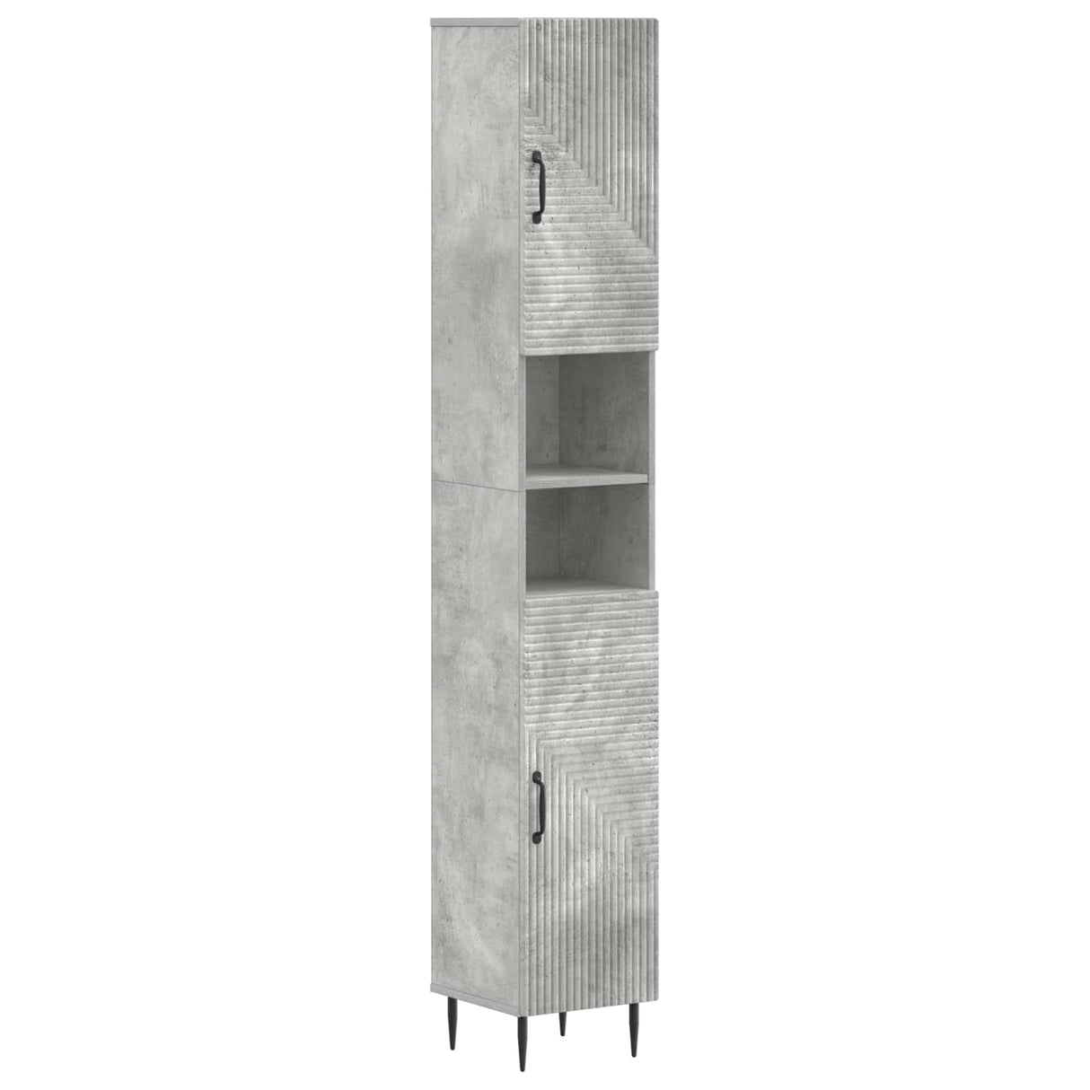 vidaXL Bathroom Cabinet with Open Shelf HAARLEM White 30 x 31 x 190 cm