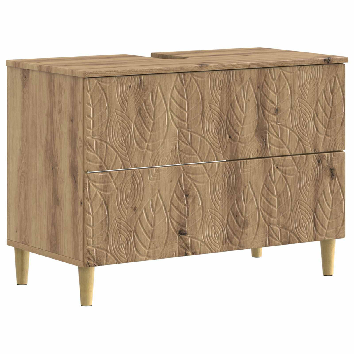 vidaXL Wastafel kabinet voor de badkamer DELFT Wit 82 x 41 x 59 cm
