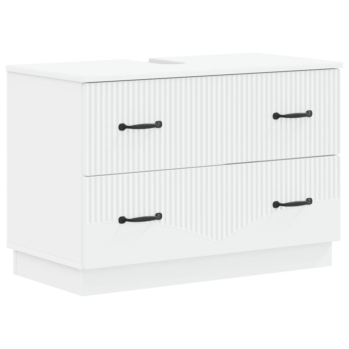 vidaXL Wastafel kabinet voor de badkamer HOORN Wit 82 x 41 x 56 cm