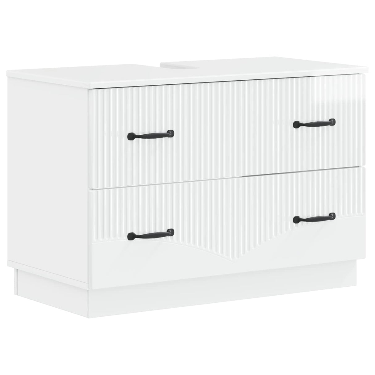 vidaXL Wastafel kabinet voor de badkamer HOORN Wit 82 x 41 x 56 cm