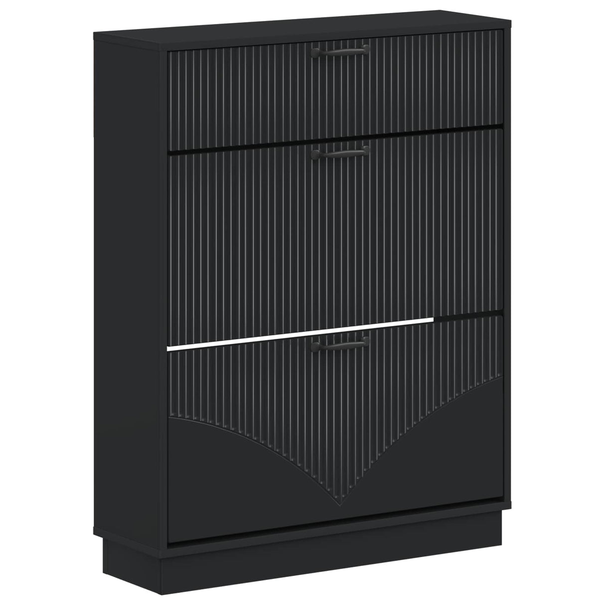 vidaXL Schoenenkast HOORN 78 x 24 x 100 cm Bewerkt hout Wit