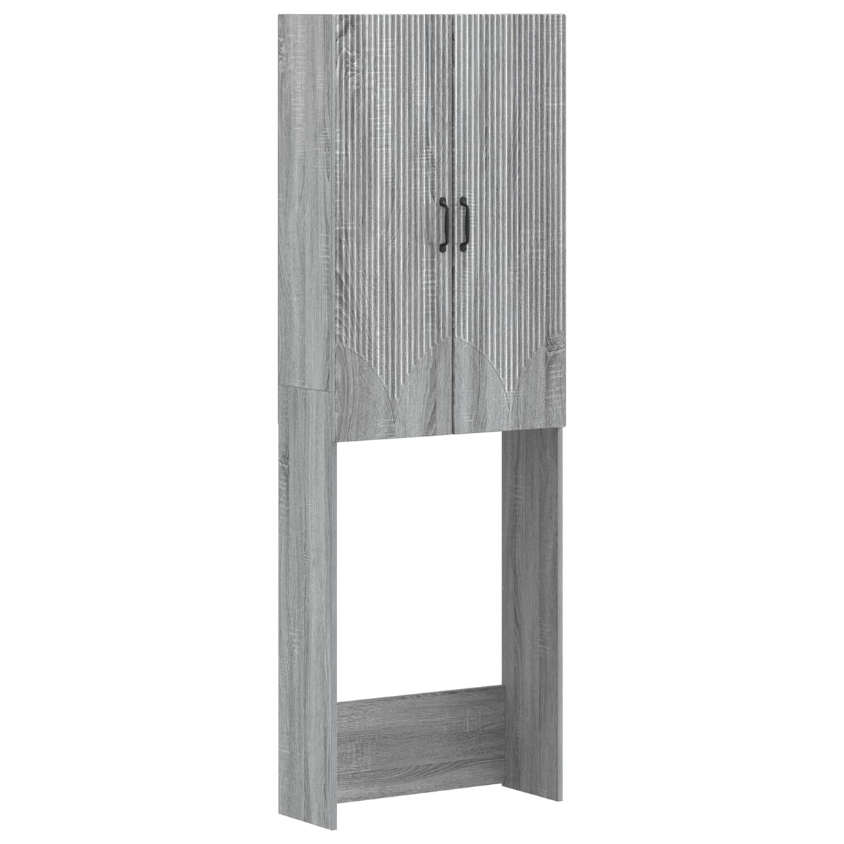 vidaXL Toiletkast HOORN Wit 66 x 25,5 x 190 cm Bewerkt hout
