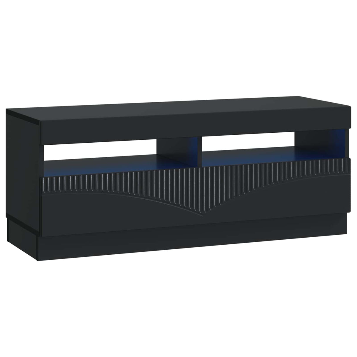 vidaXL LED tv-meubel Wit Bewerkt hout