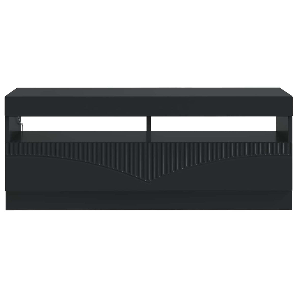 vidaXL LED tv-meubel Wit Bewerkt hout