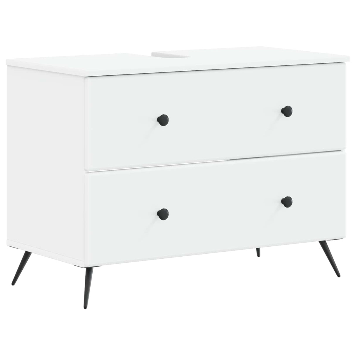 vidaXL Wastafel kabinet voor de badkamer BREDA Wit 82 x 41 x 59 cm