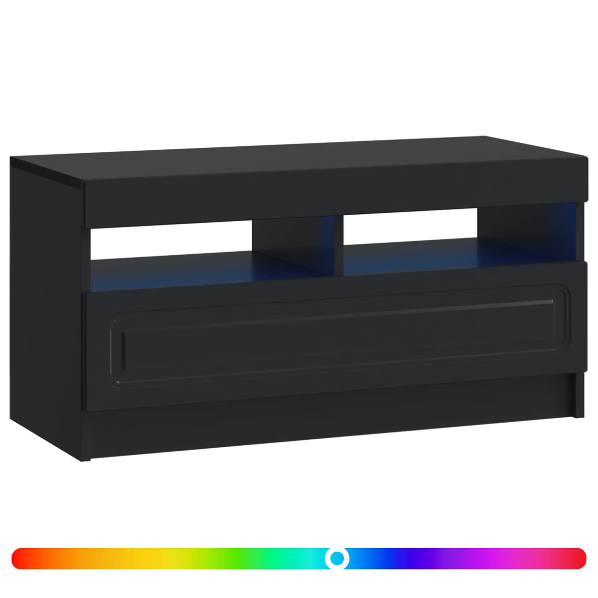 vidaXL LED tv-meubel Wit Bewerkt hout