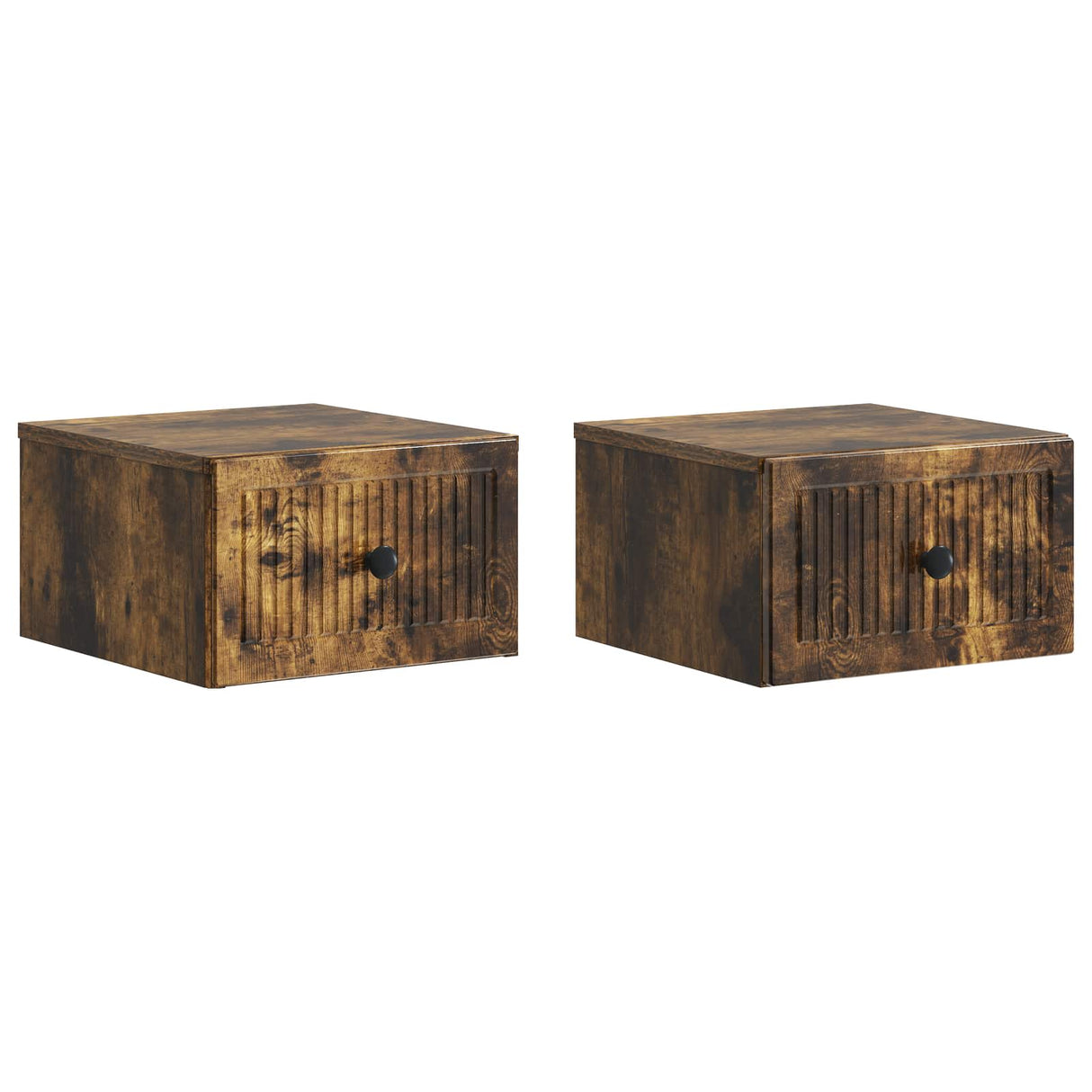 vidaXL Muurbevestigde Nachttafel 2 pcs Sonoma Eiken 33 x 34,5 x 20 cm
