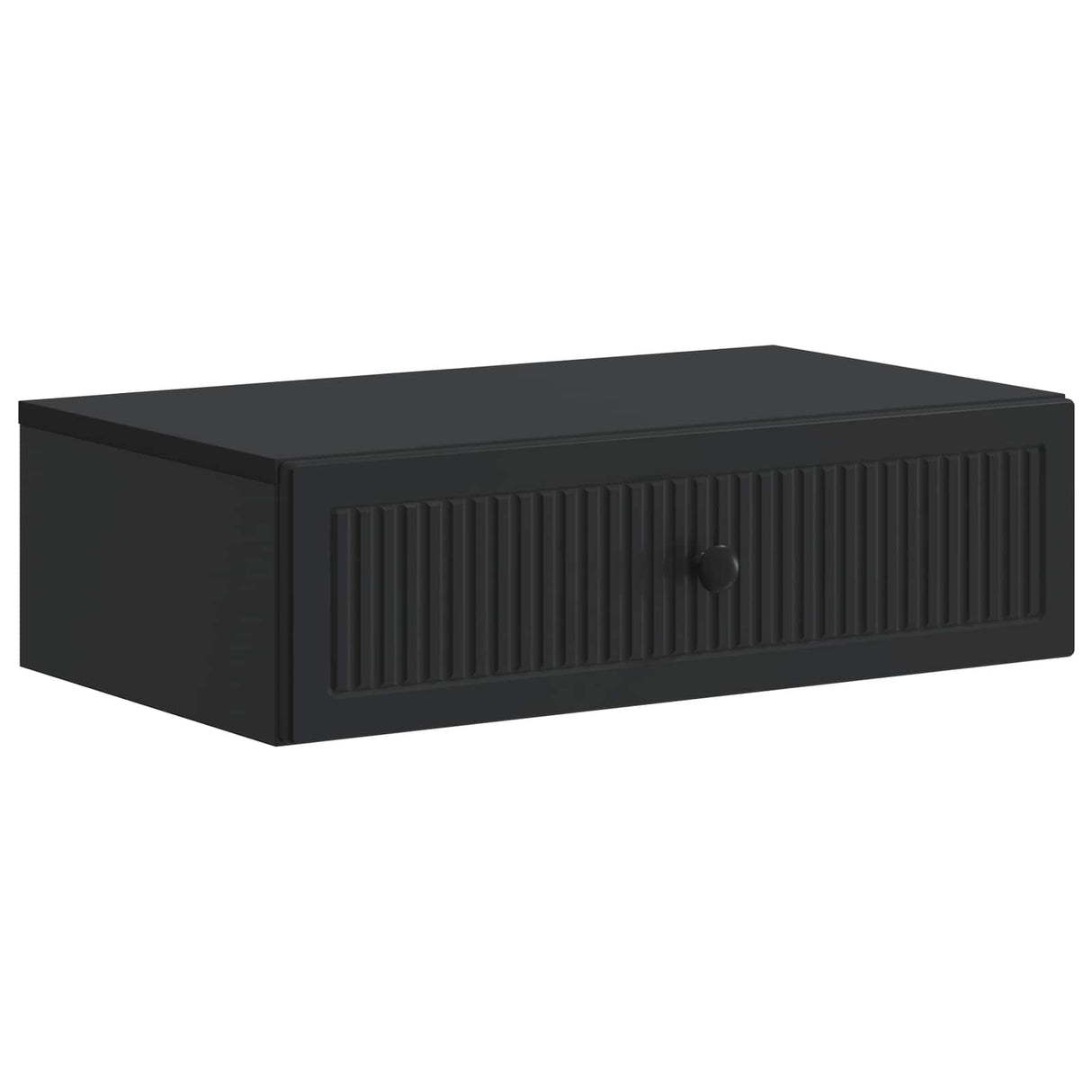 vidaXL Wall-Mounted Side Table Black 59x34.5x17 cm Engineered Wood