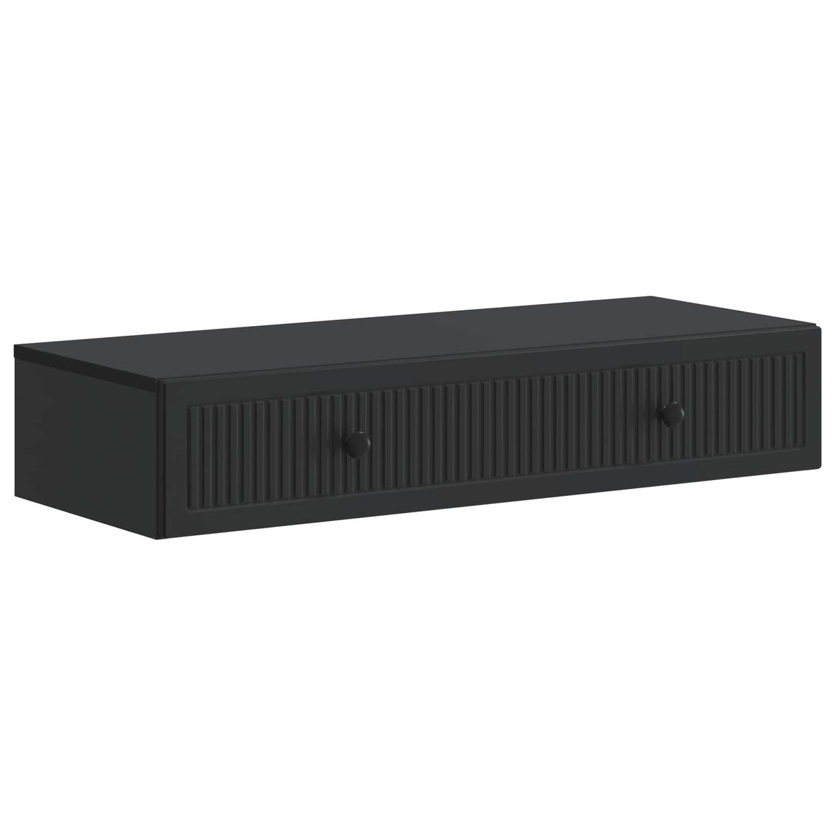 vidaXL Wall-Mounted Side Table Black 59x34.5x17 cm Engineered Wood