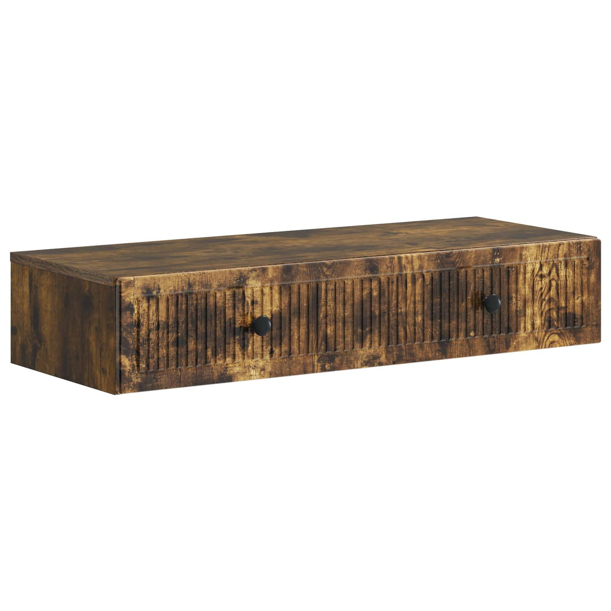 vidaXL Wall-Mounted Side Table Black 59x34.5x17 cm Engineered Wood