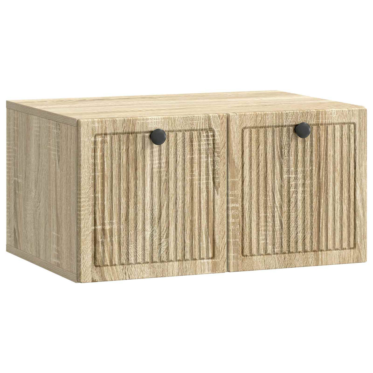 vidaXL Wall-Mounted TV Cabinet Black 59.5x41x30 cm Engineered Wood
