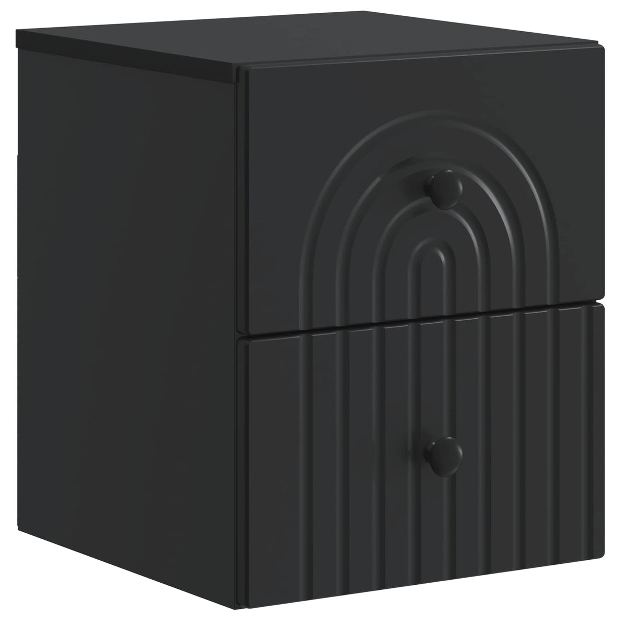 vidaXL Muurbevestigde Nachttafel met lade 2 pcs Wit 33 x 34,5 x 40 cm