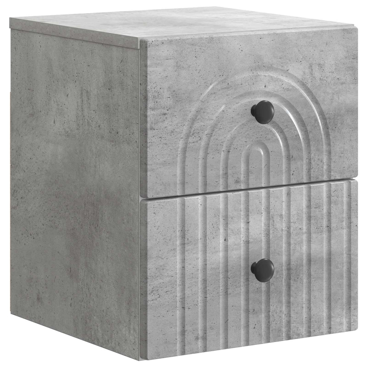 vidaXL Muurbevestigde Nachttafel met lade 2 pcs Wit 33 x 34,5 x 40 cm