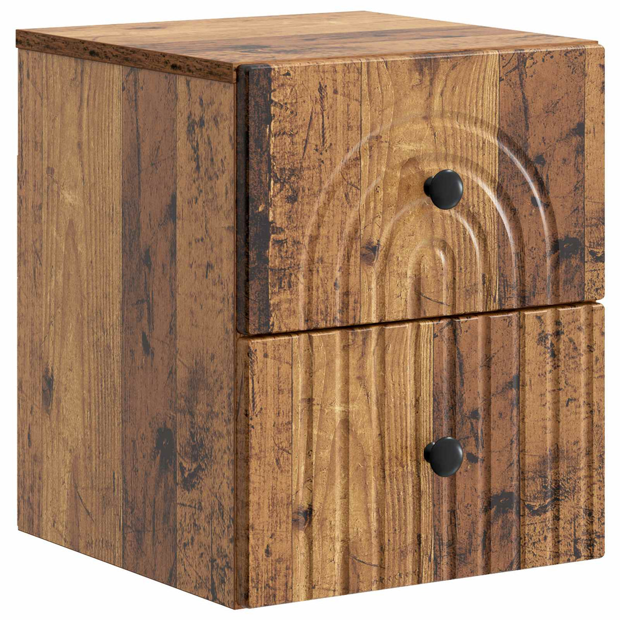 vidaXL Muurbevestigde Nachttafel met lade 2 pcs Wit 33 x 34,5 x 40 cm