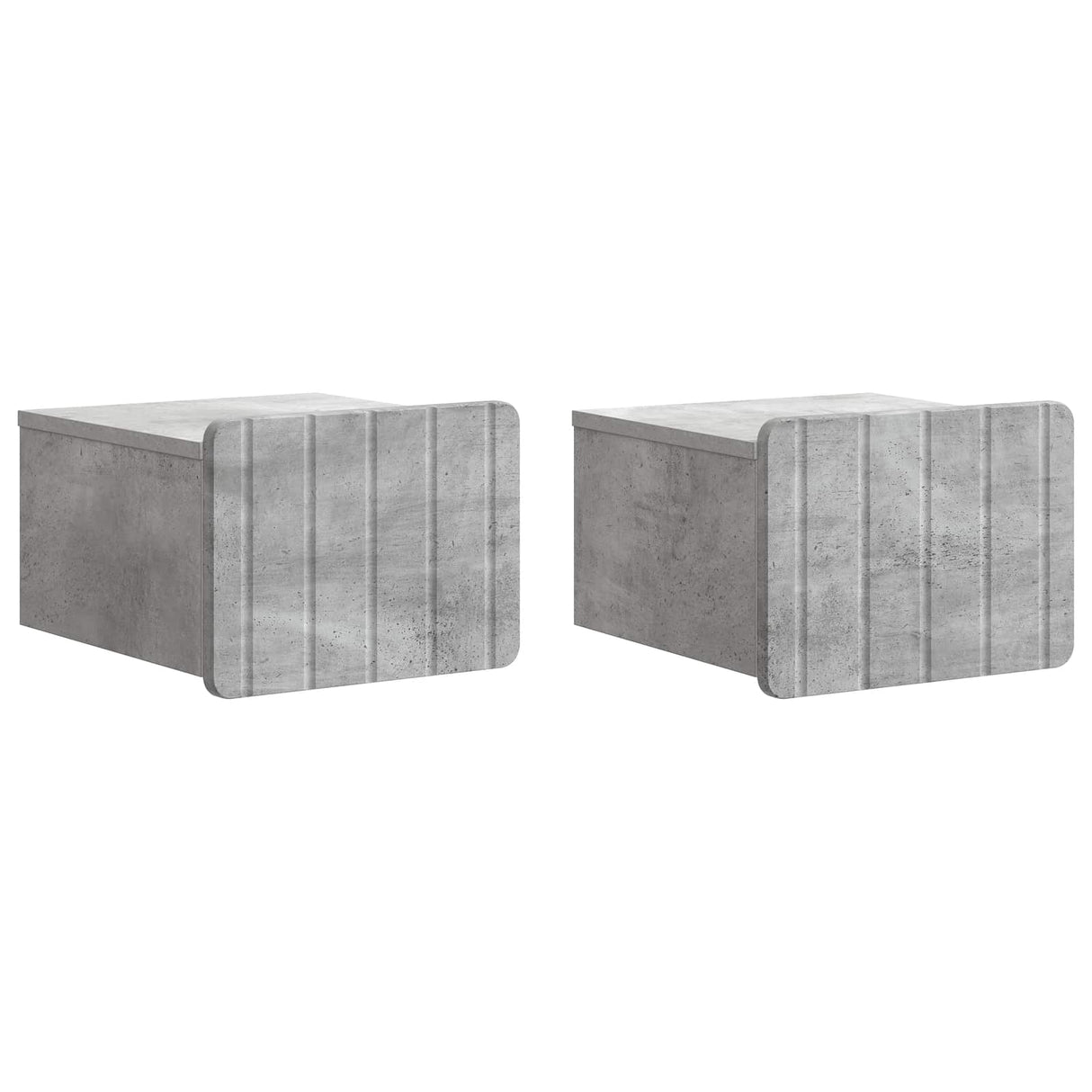 vidaXL Muurbevestigde Nachttafel met lade 2 pcs Wit 33 x 34,5 x 24 cm
