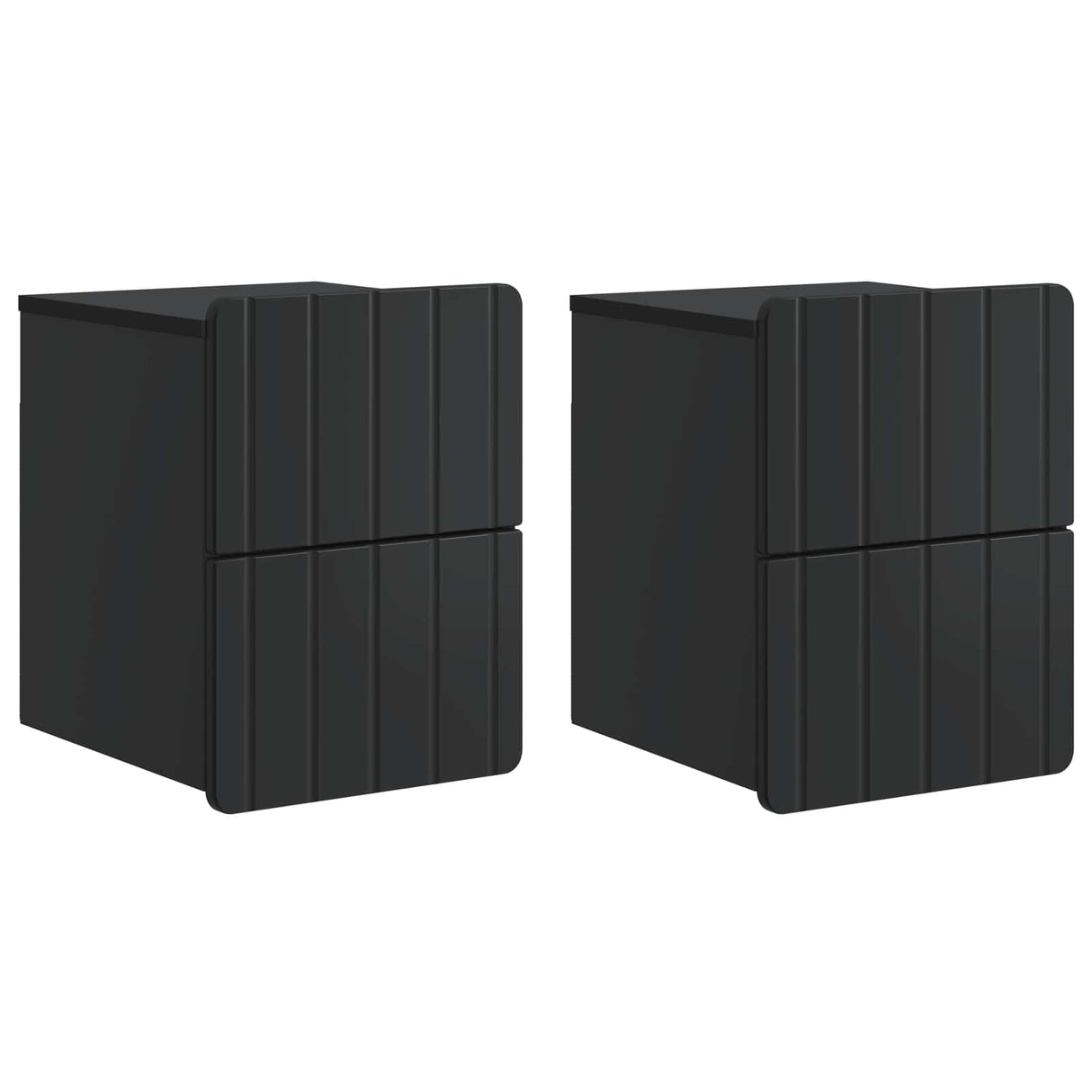 vidaXL Wall-Mounted Nightstand with Drawer 2 pcs White 33 x 34.5 x 43 cm
