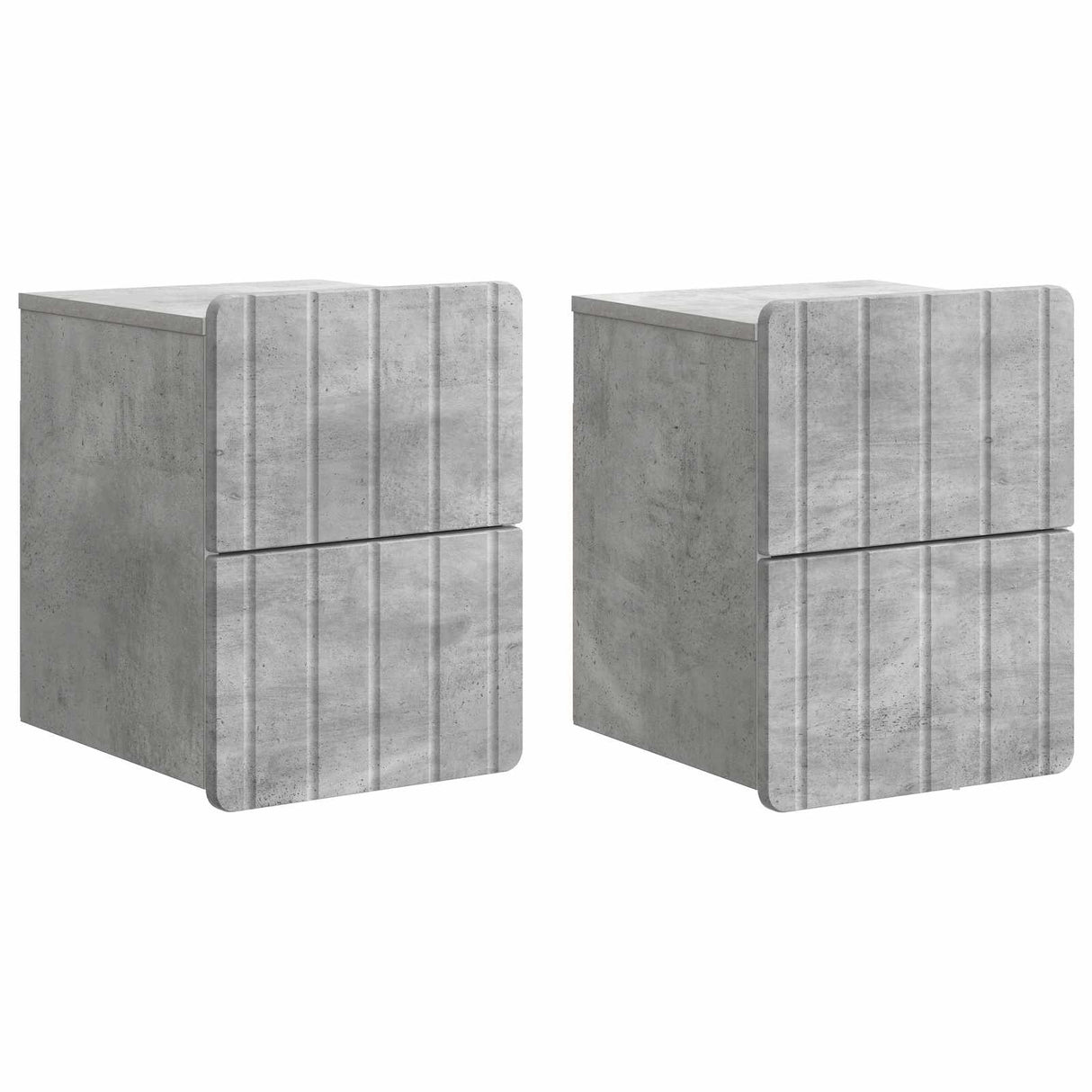 vidaXL Wall-Mounted Nightstand with Drawer 2 pcs White 33 x 34.5 x 43 cm