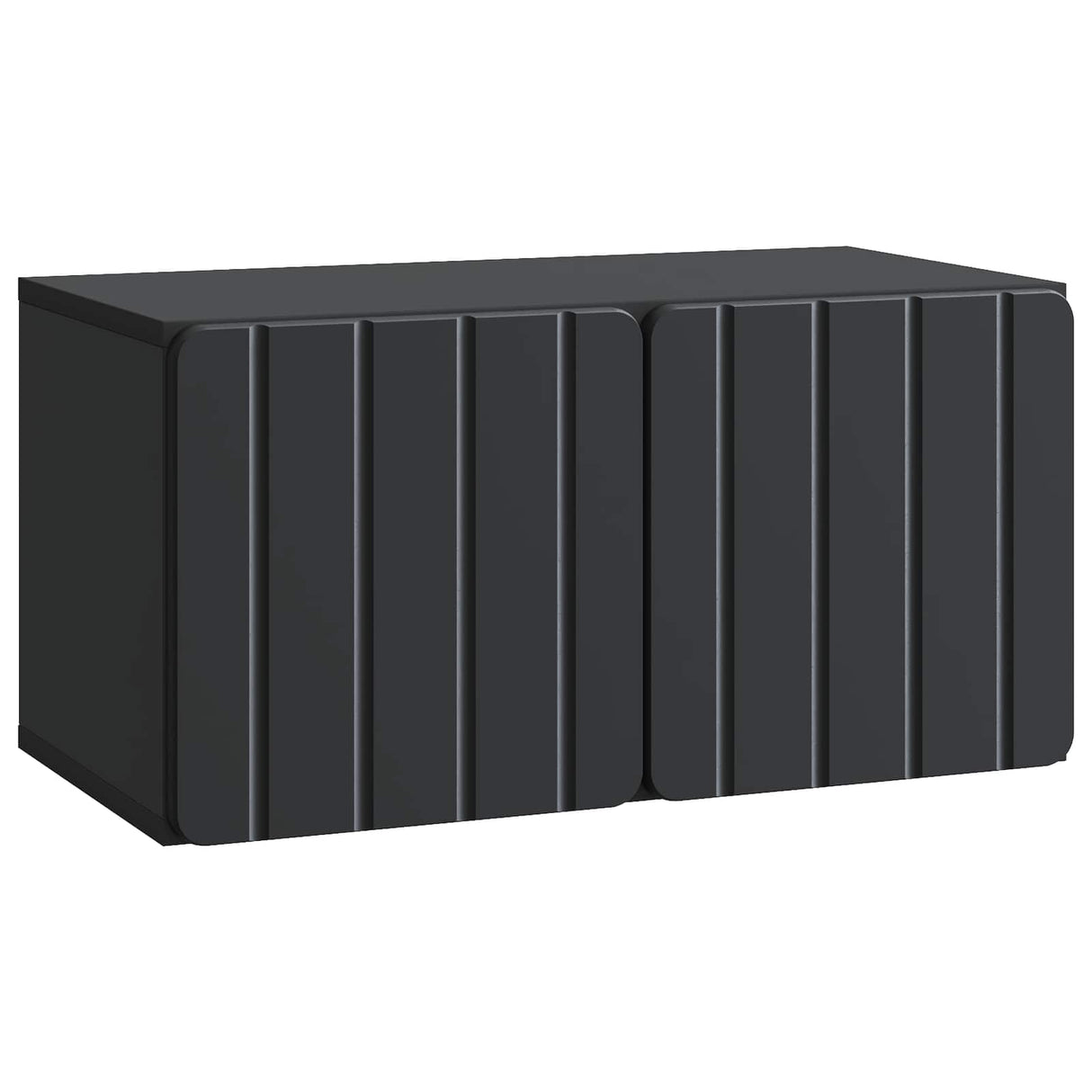 vidaXL Wall-Mounted TV Cabinet Black 59.5x41x30 cm Engineered Wood