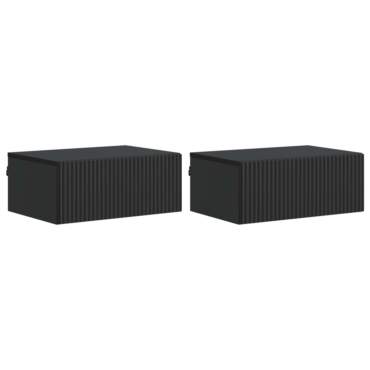 vidaXL Muurbevestigde Nachttafel met lade 2 pcs Wit 49 x 34,5 x 20 cm