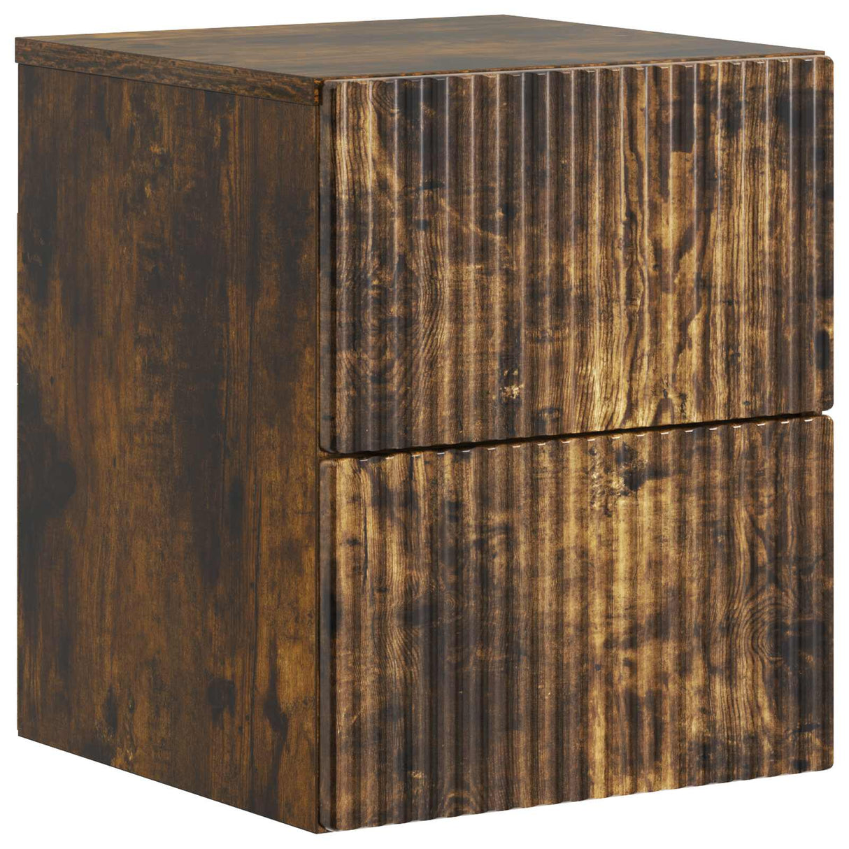 vidaXL Muurbevestigde Nachttafel met lade 2 pcs Wit 33 x 34,5 x 40 cm