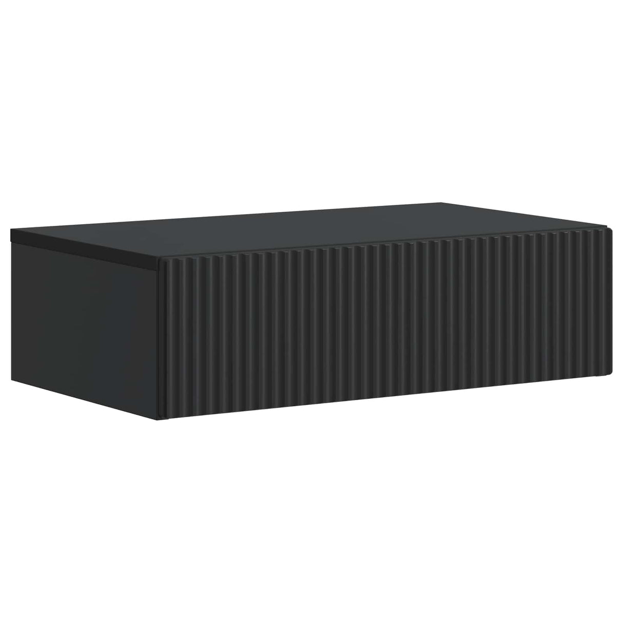 vidaXL Wandgemonteerde Zijtafel Zwart 59 x 34,5 x 17 cm Bewerkt hout