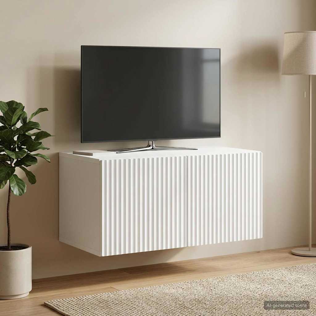 vidaXL Wandmontage TV-kast Zwart 59,5 x 41 x 30 cm Bewerkt hout