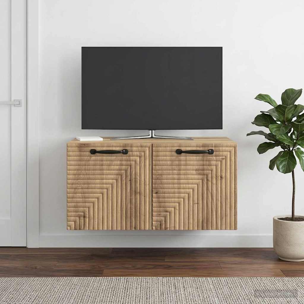 vidaXL Wall-Mounted TV Cabinet White 59.5x41x30 cm Engineered Wood