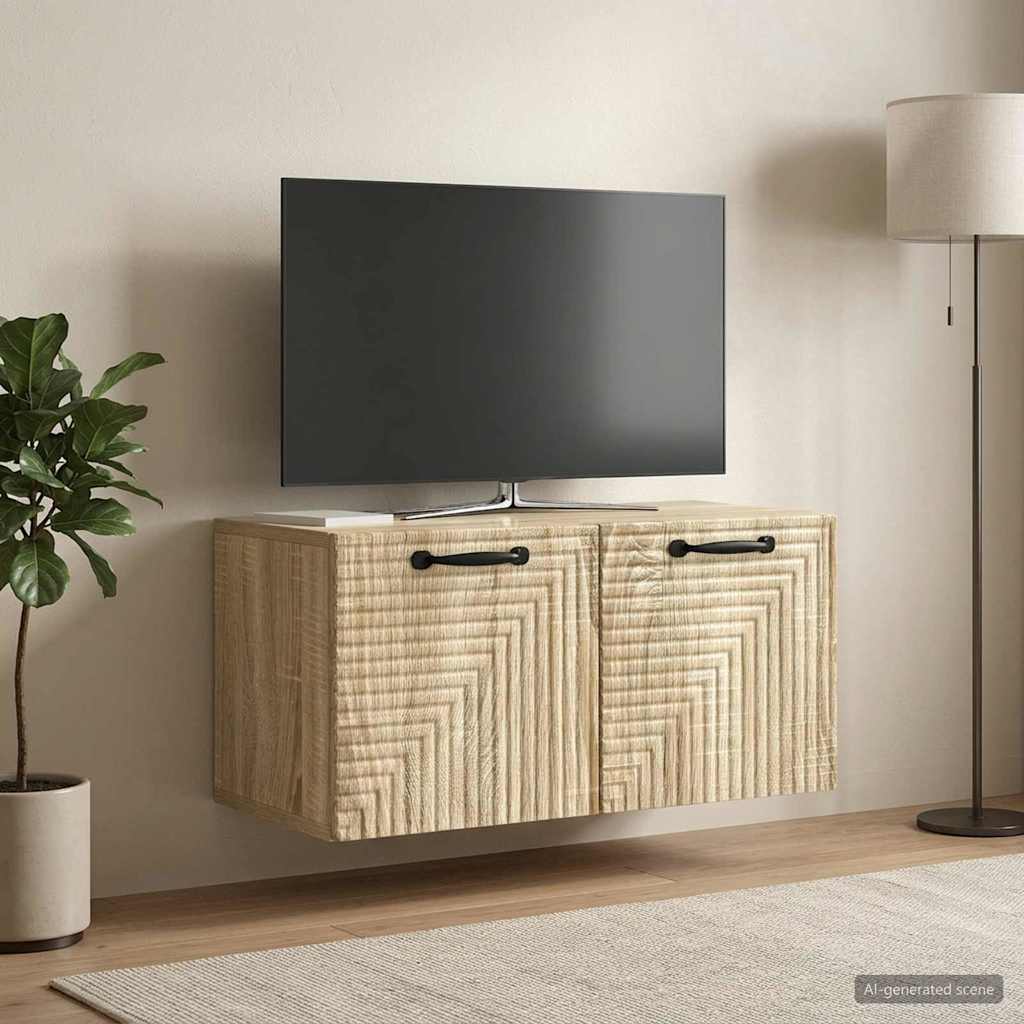 vidaXL Wall-Mounted TV Cabinet White 59.5x41x30 cm Engineered Wood