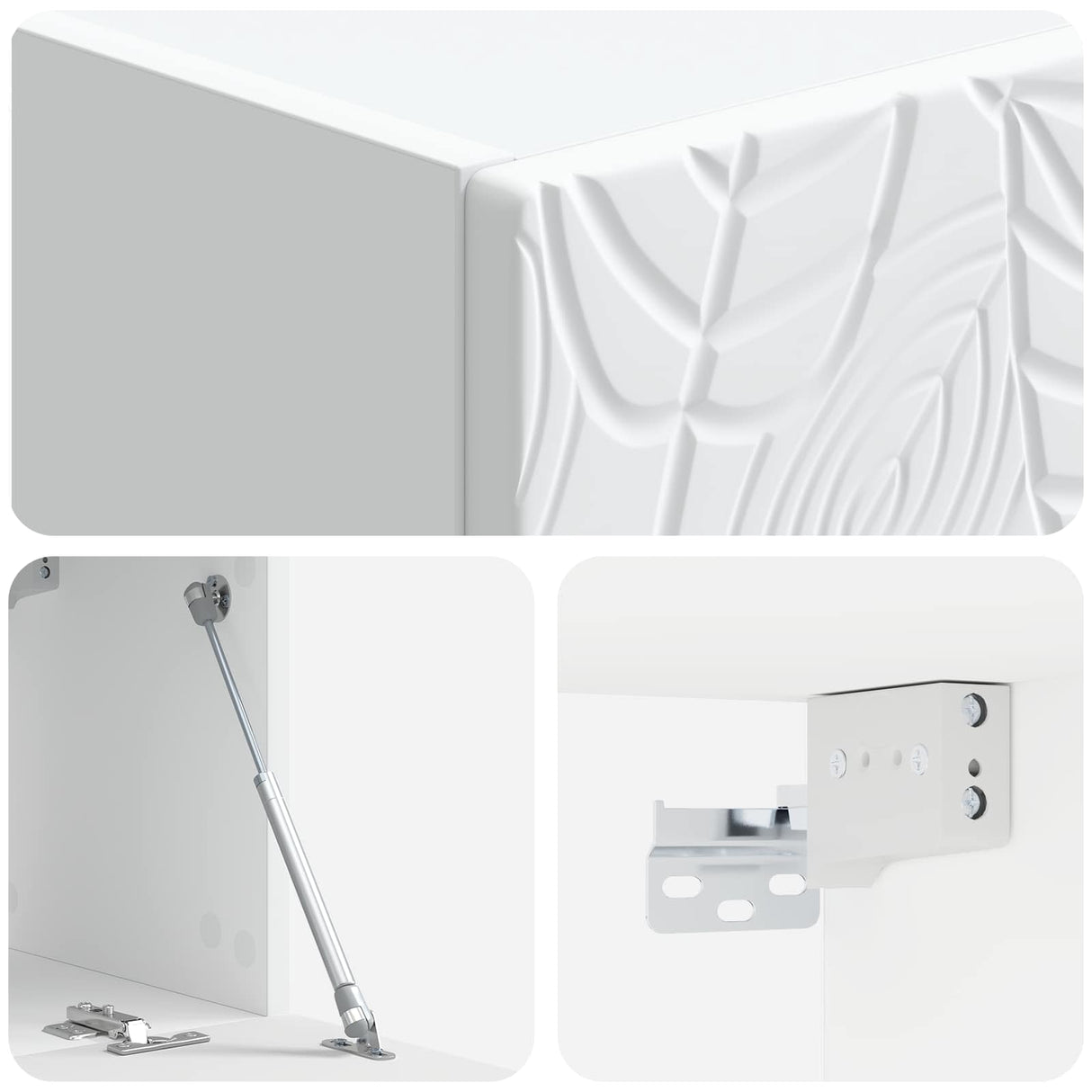 vidaXL Wall-Mounted TV Cabinet 59.5x41x30 cm White Engineered Wood
