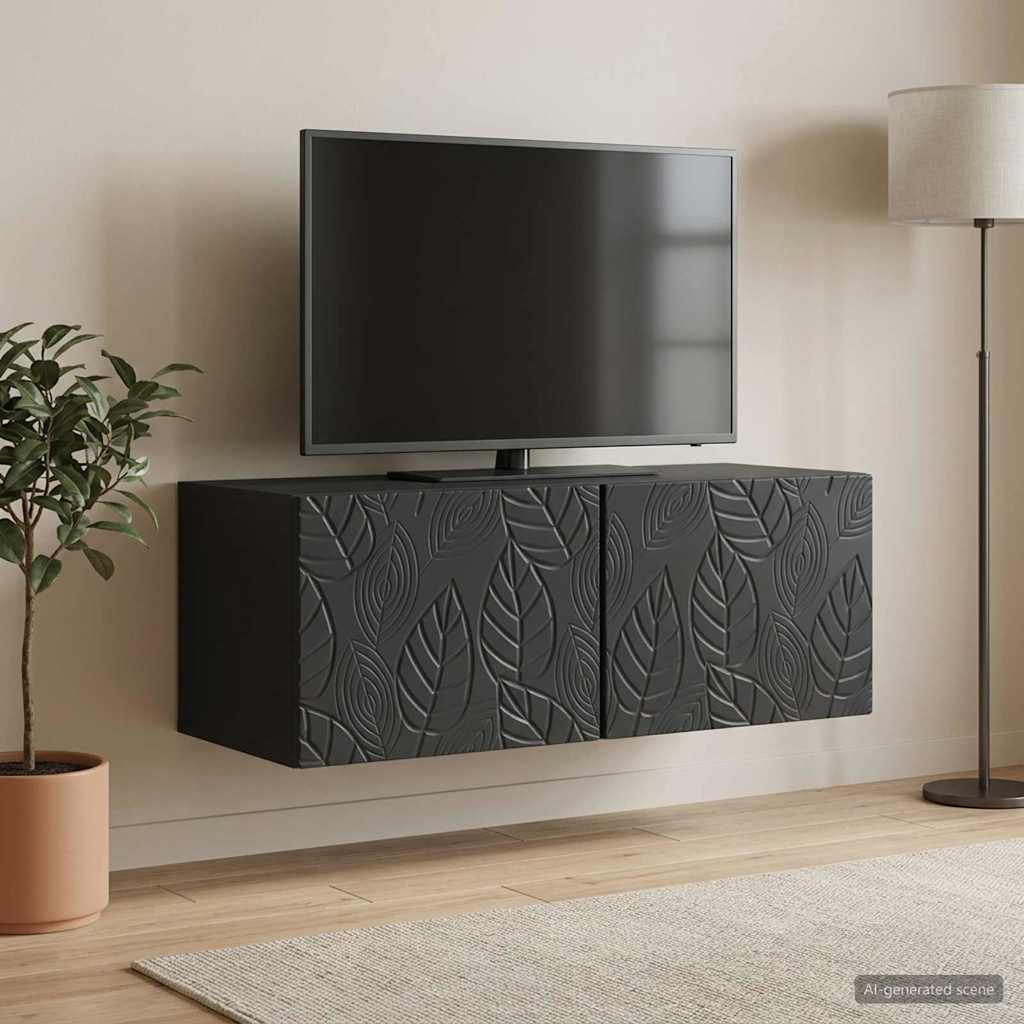 vidaXL Wall-Mounted TV Cabinet 59.5x41x30 cm White Engineered Wood