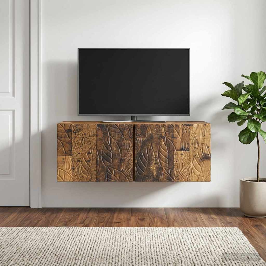 vidaXL Wall-Mounted TV Cabinet 59.5x41x30 cm White Engineered Wood