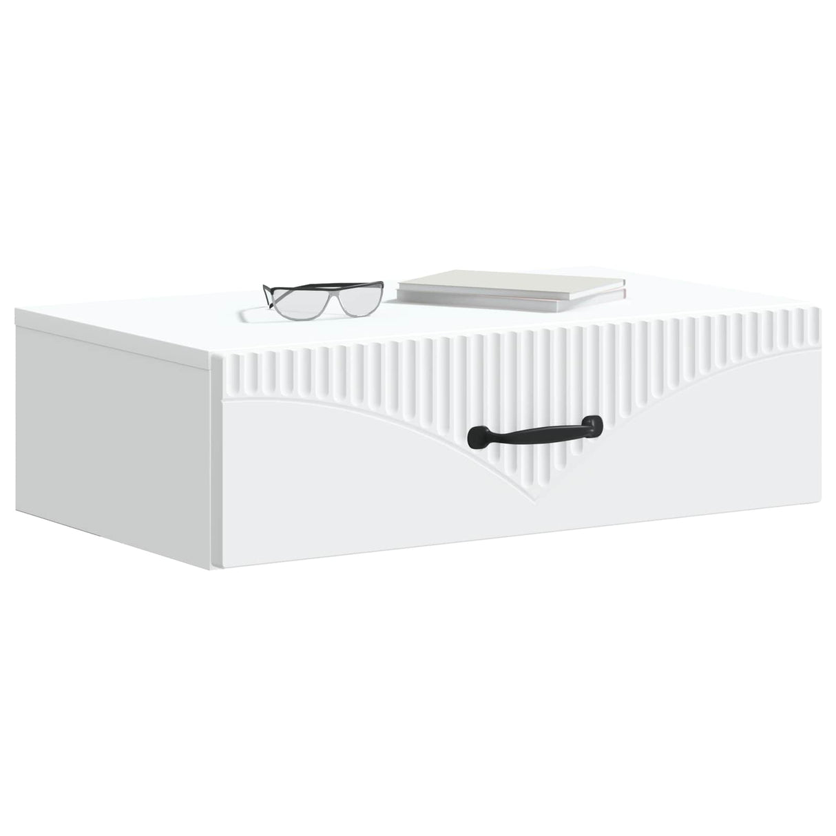 vidaXL Wall-Mounted Side Table White 59 x 34.5 x 17 cm Engineered Wood