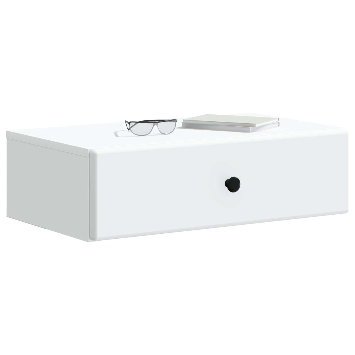 vidaXL Wall-Mounted Side Table Black 59 x 34.5 x 17 cm Engineered Wood