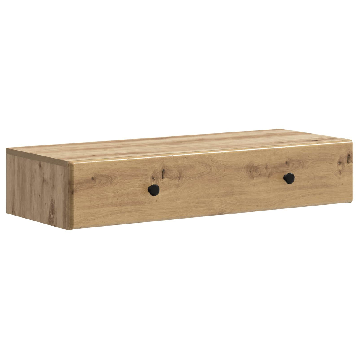vidaXL Wall-Mounted Side Table Black 59 x 34.5 x 17 cm Engineered Wood
