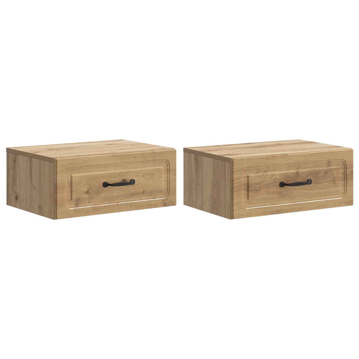 vidaXL Muurbevestigde Nachttafel Wit 49 x 34,5 x 20 cm Bewerkt hout