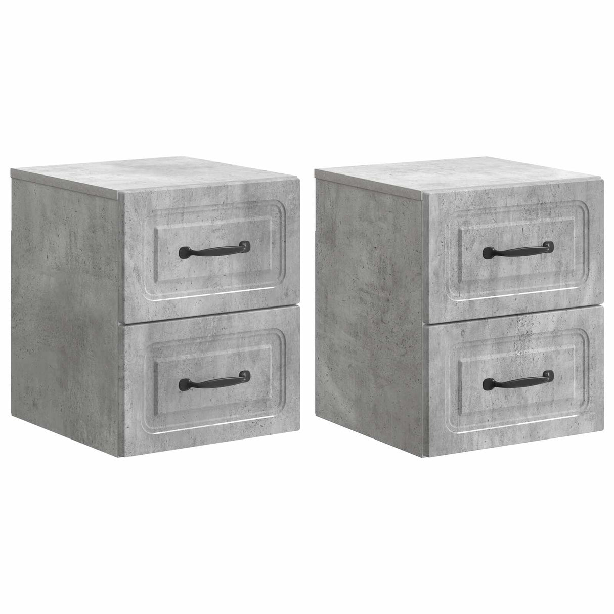 vidaXL Muurbevestigde Nachttafel Wit 34,5 x 33 x 40 cm Bewerkt hout