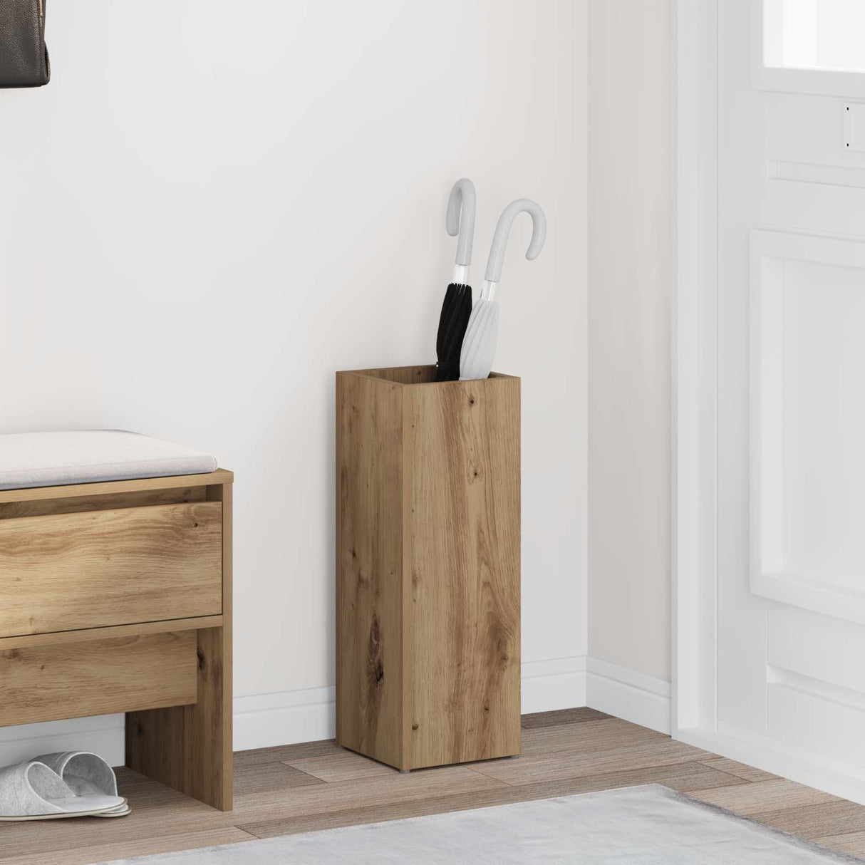 vidaXL Opslaghaak & Rek met opslag Wit 40 x 20 x 55,5 cm Bewerkt hout
