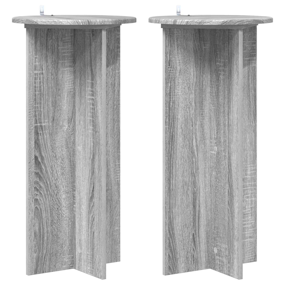 vidaXL Plantenstand 2 pcs Zwart 40 x 40 x 80 cm Bewerkt hout