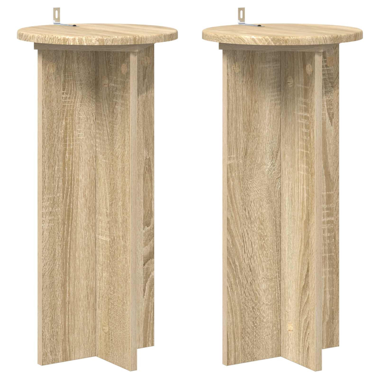 vidaXL Plantenstand 2 pcs Zwart 40 x 40 x 80 cm Bewerkt hout