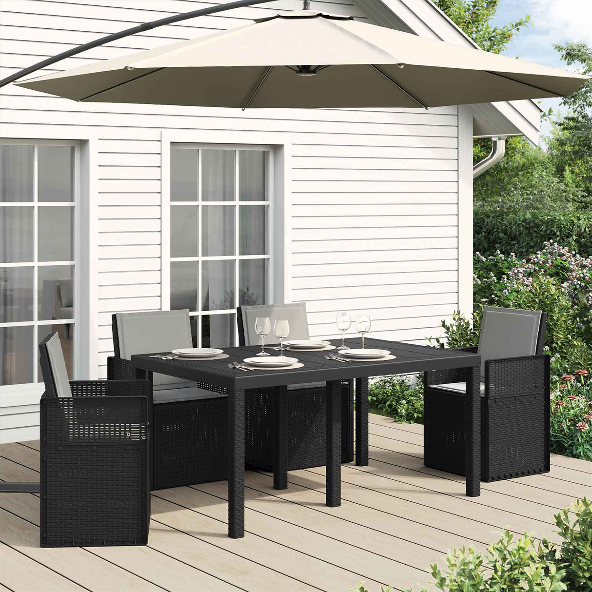 vidaXL Zitkussens 2 pcs Crème 47 x 36 x 2 cm Polyester